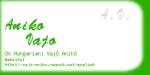 aniko vajo business card