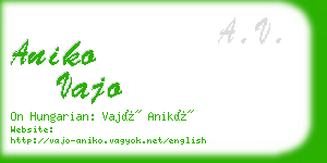 aniko vajo business card